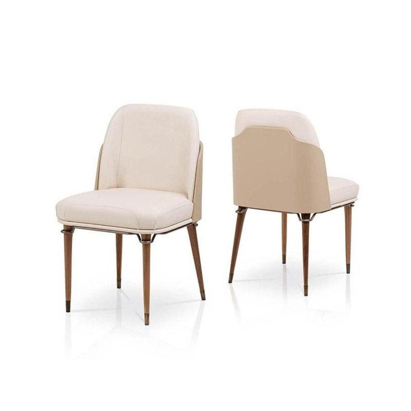 Taba Deri Döşemeli Tasarım Sandalye - 147276