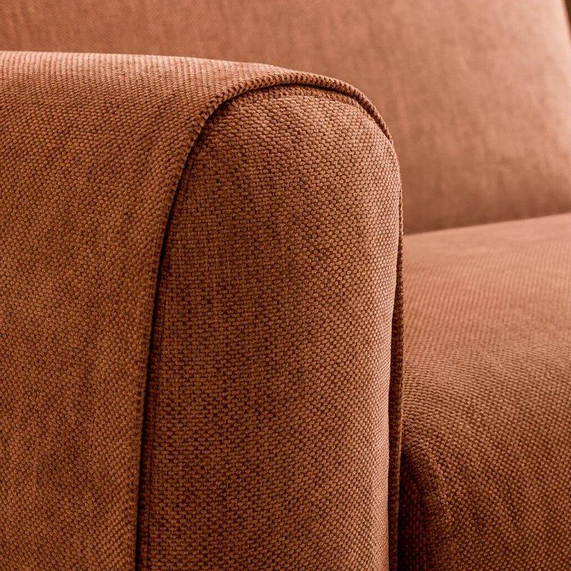 Terracotta Su İtici Şönil Kumaş Yataklı Üçlü Koltuk - 222 cm - 155035