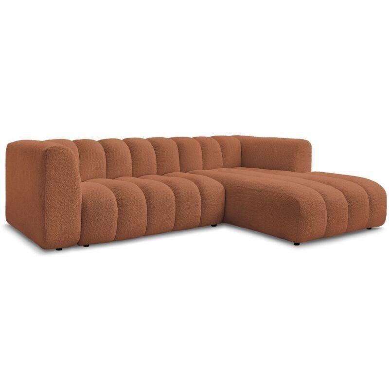 Turuncu Buklet Kumaş Kapitoneli Sağ Köşe Koltuk - 288x186 cm - 153149