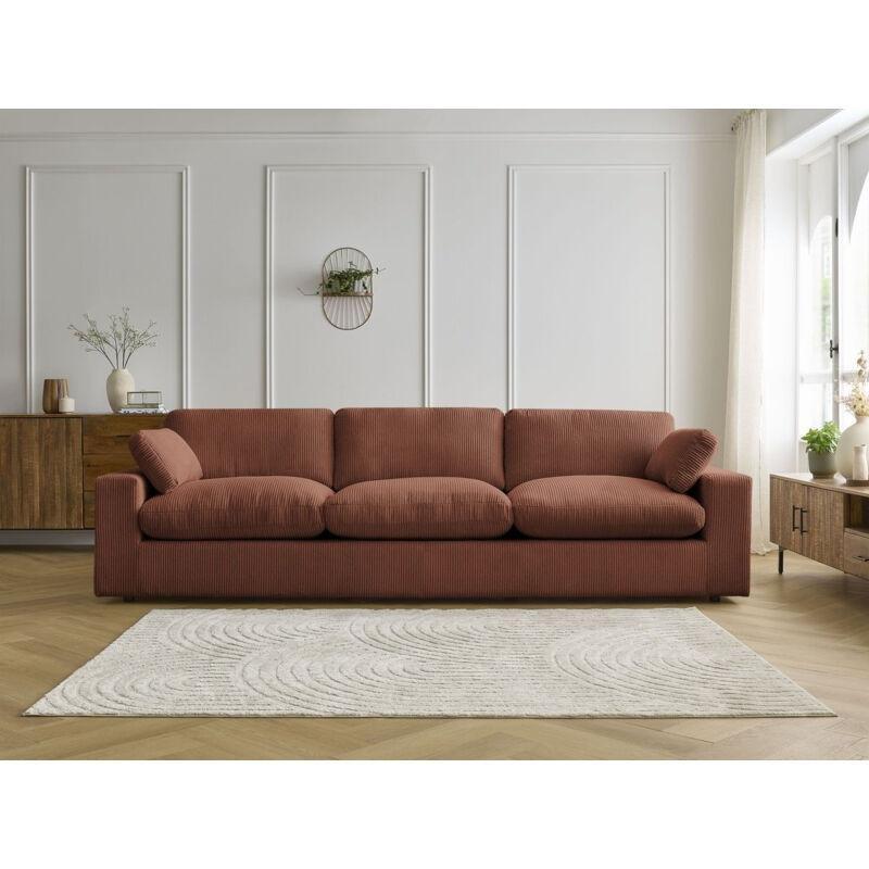 Turuncu Fitilli Kadife 4 Kişilik Koltuk - 280 cm - 153554