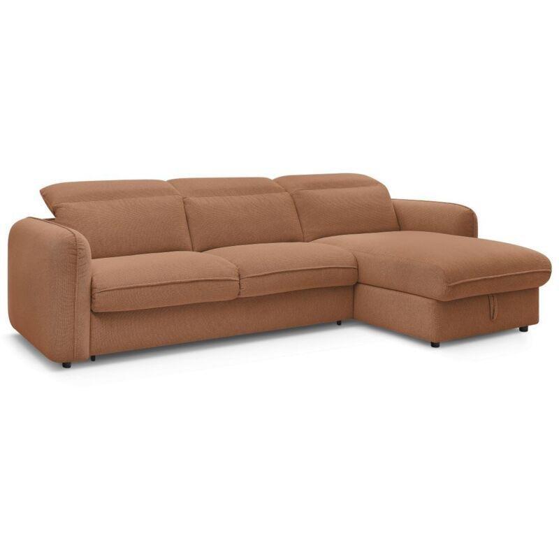 Turuncu Kumaş Sandıklı Yataklı Dönüştürülebilir Köşe Koltuk - 330x180 cm - 152064