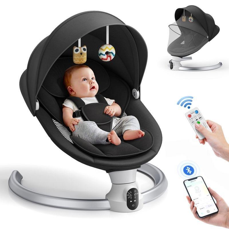 Uzaktan Kumandalı ve Bluetooth Bağlantılı 5 Hız Ayarlı Elektrikli Ana Kucağı Beşik - 162376