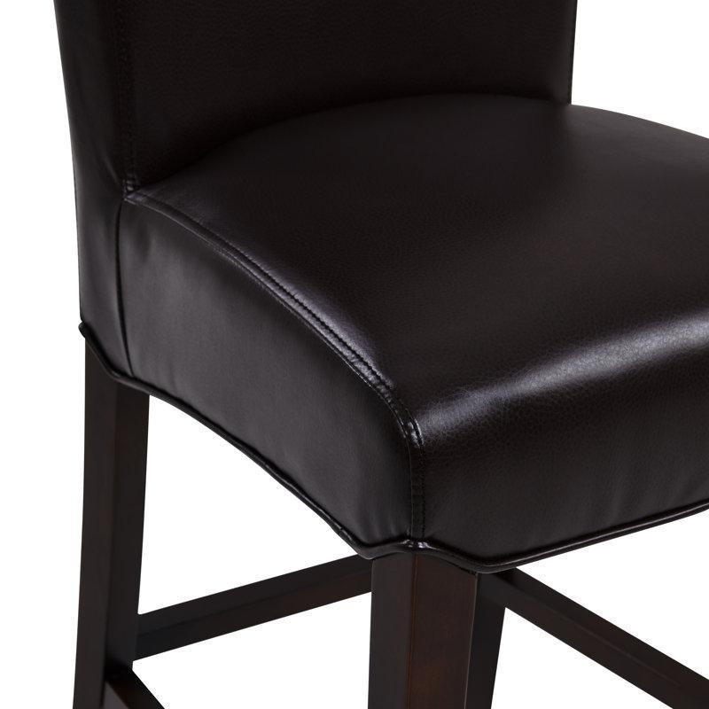 Venge Suni Deri Döşemeli Ahşap Bar Sandalyesi - 68 cm - 147942
