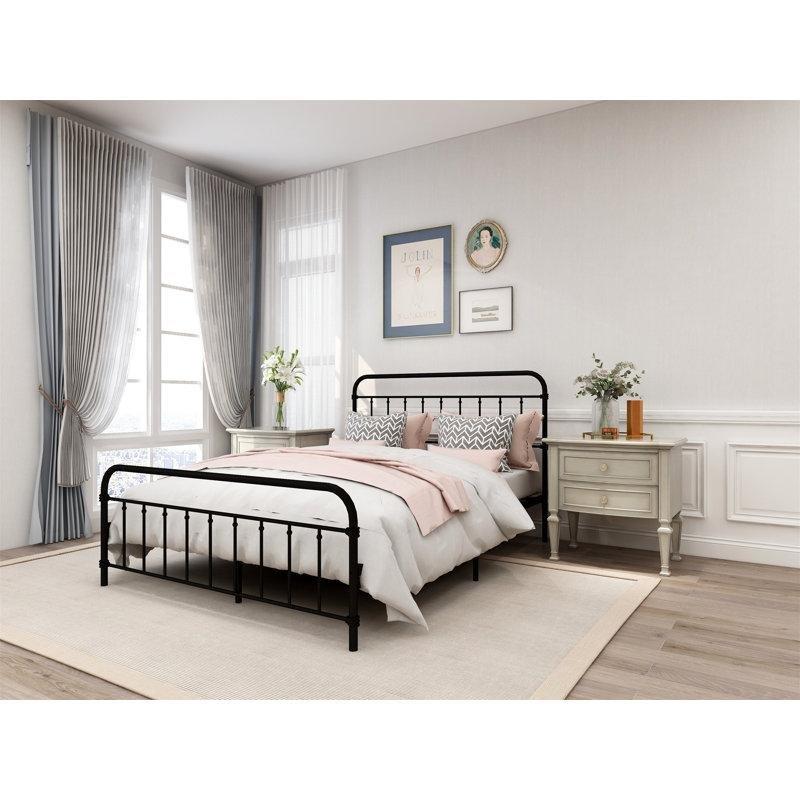 Vintage Tasarım Metal Platform Karyola - 158x211 cm - 143302