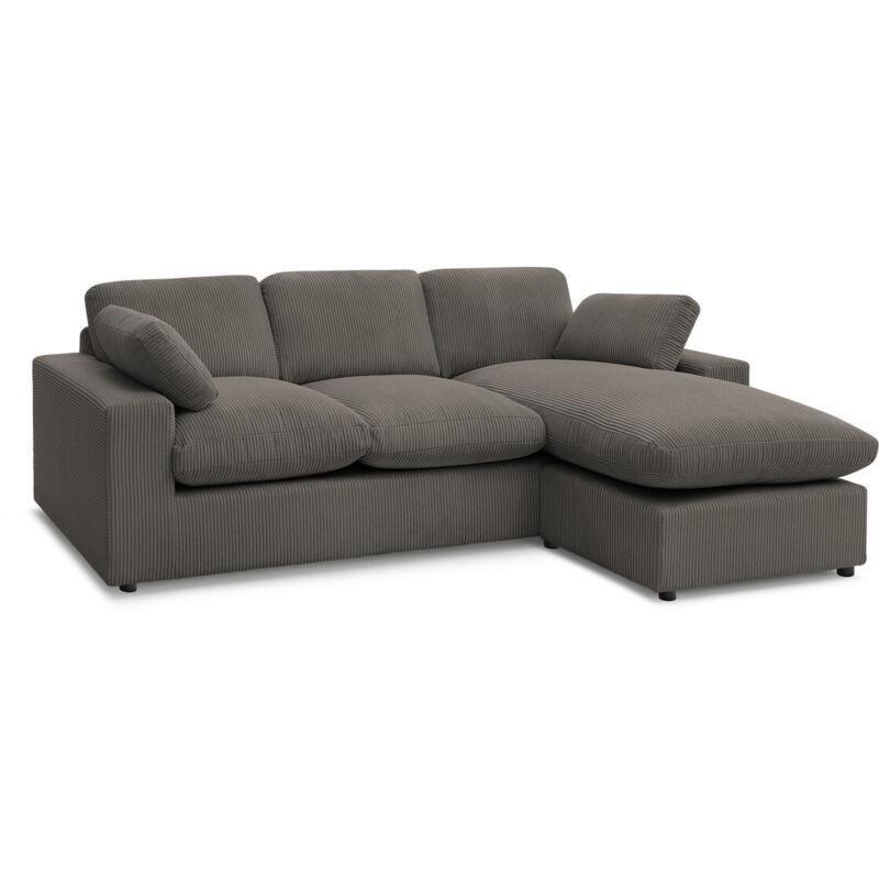 Vizon Fitilli Kadife Yönü Değiştirilebilir Kompakt Köşe Koltuk - 220x139 cm - 151927