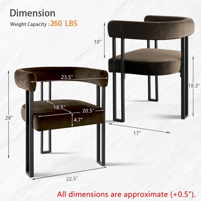 Vizon Kadife Döşemeli Metal Ayaklı Kolçaklı 4lü Set Sandalye - 146628