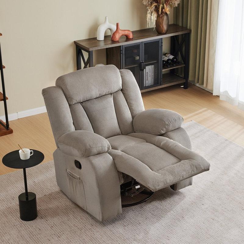 Vizon Masif Ahşap Döner Sallanan Yatma Fonksiyonlu Tv Koltuğu - 95 cm - 156547