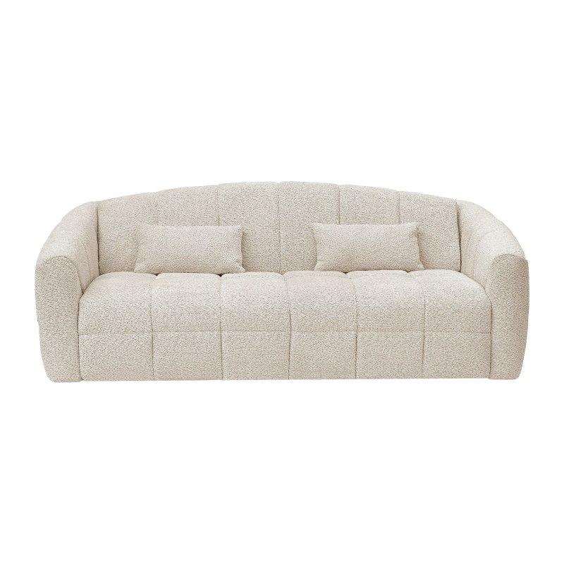 Vizon Rengi Buklet Kumaş Hızlı Açılır Mekanizmalı 4 Kişilik Yataklı Koltuk - 220 cm - 156163