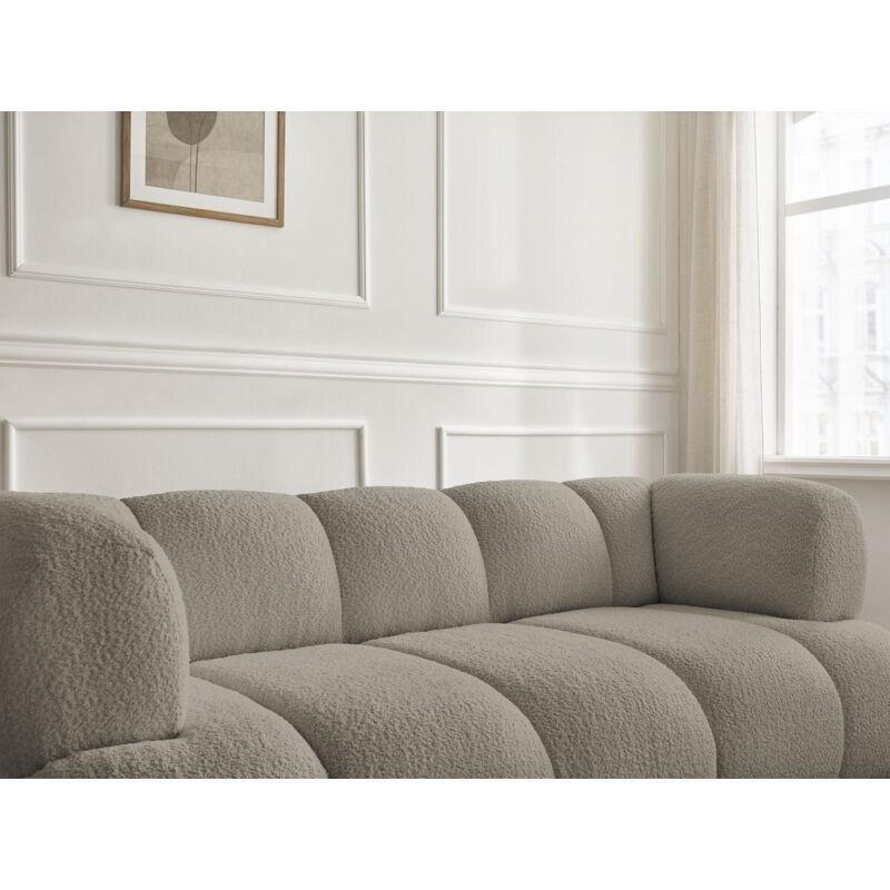 Vizon Rengi Buklet Kumaş Kapitoneli 2 Kişilik Koltuk - 210 cm - 152096