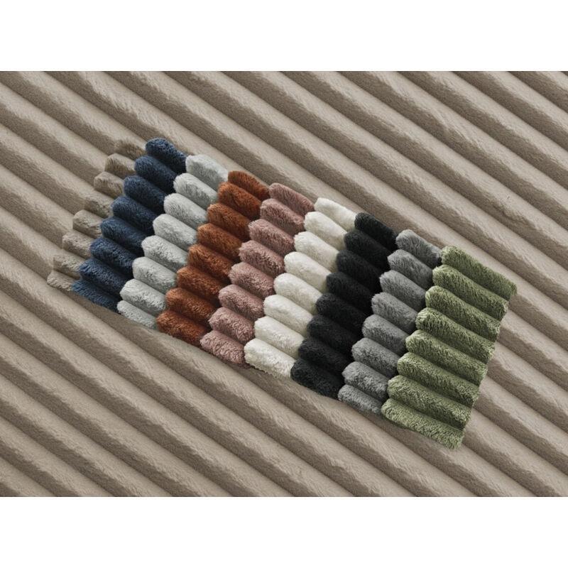 Vizon Rengi Fitilli Kadife Kumaş Derin Oturumlu 3 Kişilik Koltuk - 152106