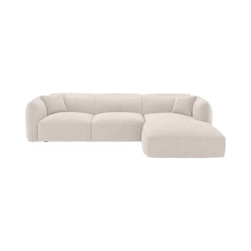 Vizon Rengi Şönil Kumaş Dokulu Sağ Köşe Koltuk - 272x165 cm - 155734