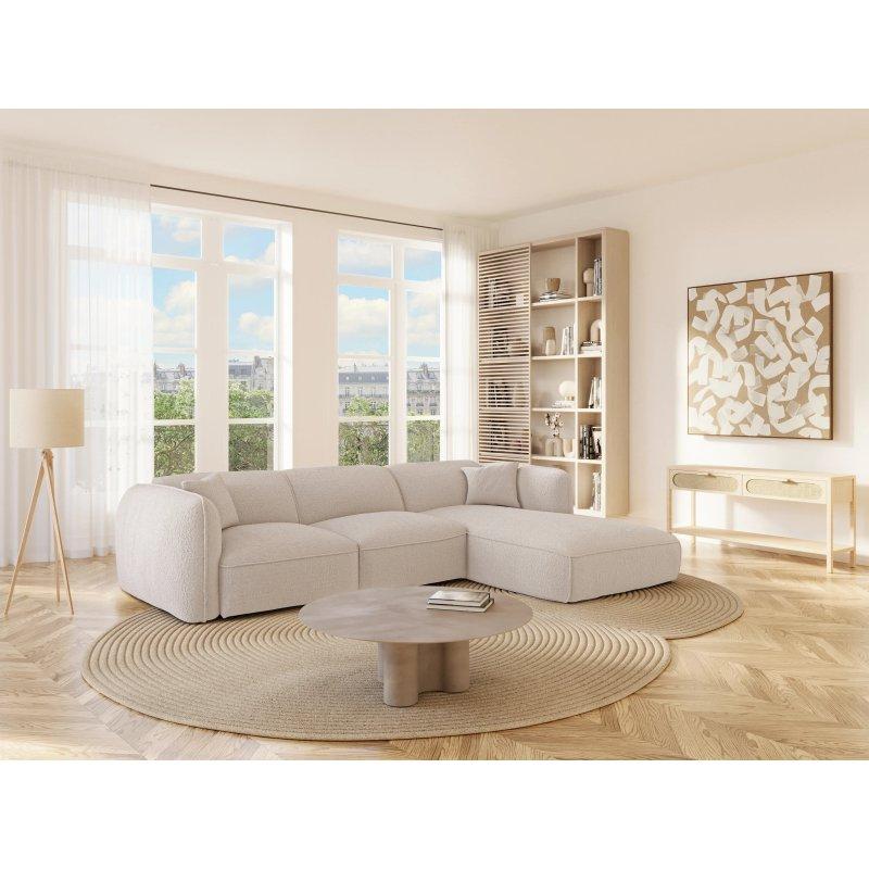 Vizon Rengi Şönil Kumaş Dokulu Sağ Köşe Koltuk - 272x165 cm - 155734