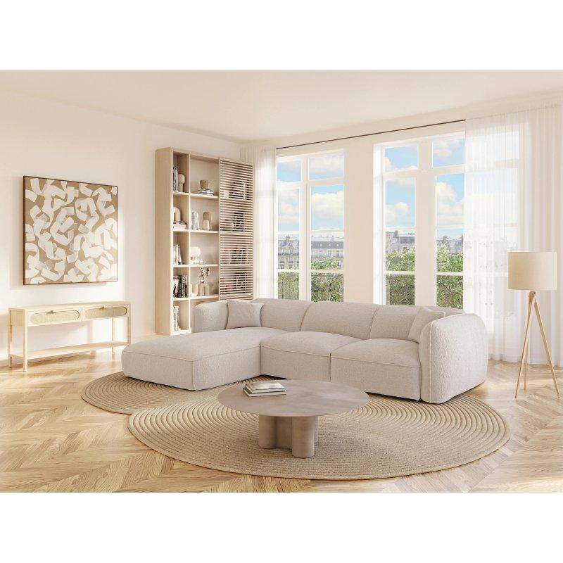 Vizon Rengi Şönil Kumaş Dokulu Sol Köşe Koltuk - 272x165 cm - 155797