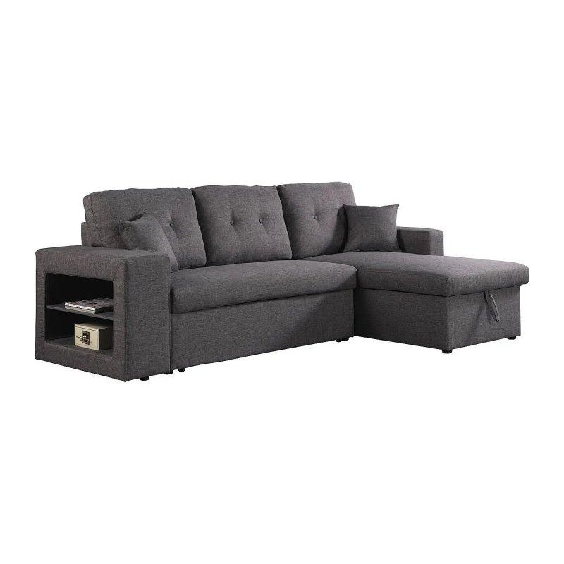 Vizon Rengi Yataklı ve Yönü Değiştirilebilir Köşe Koltuk - 233 cm - 155683