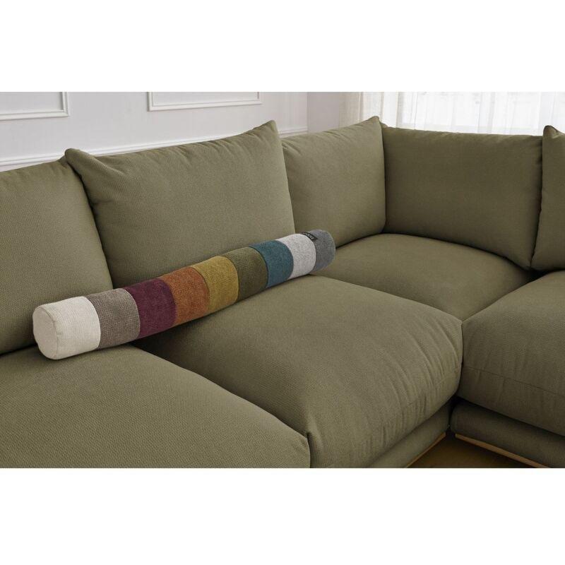 Yeşil Ahşap Yönü Değiştirilebilir Köşe Koltuk - 254x254 cm - 153355