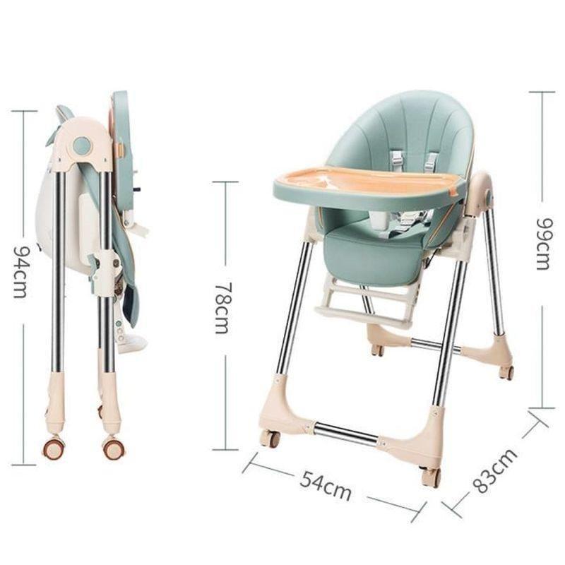 Yeşil Ayarlanabilir ve Katlanabilir Tepsili Mama Sandalyesi - 162583