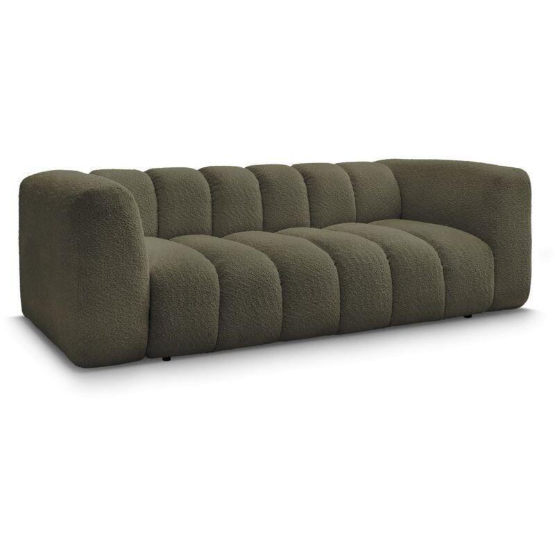Yeşil Buklet Kumaş 3 Kişilik Sabit Koltuk - 230x107 cm - 153596