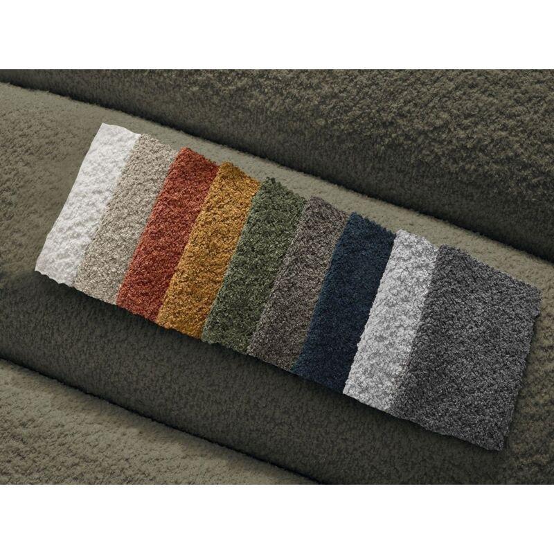 Yeşil Buklet Kumaş 3 Kişilik Sabit Koltuk - 230x107 cm - 153596