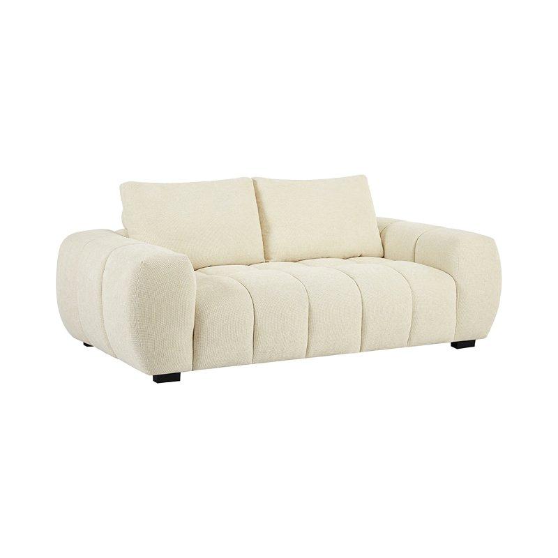 Yeşil Dokulu Kumaş 3 Kişilik Kapitoneli Koltuk - 196 cm - 155362