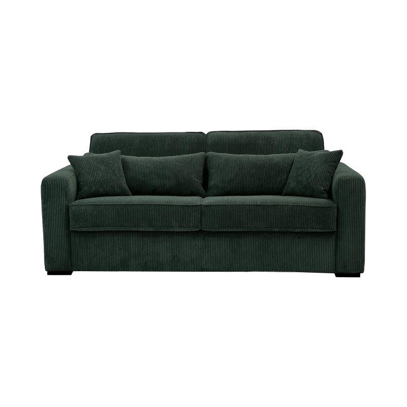 Yeşil Fitilli Kadife 160 cm Yataklı 4 Kişilik Koltuk - 155431