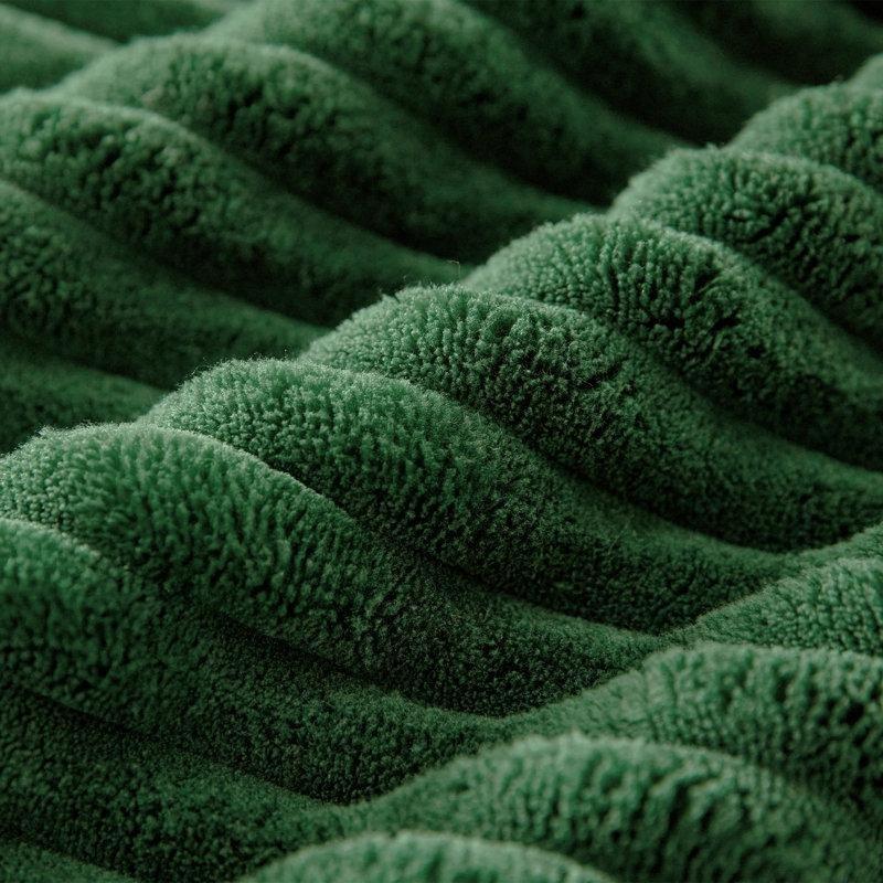 Yeşil Fitilli Kadife 3 Kişilik Kare Kollu Koltuk - 227 cm - 151774