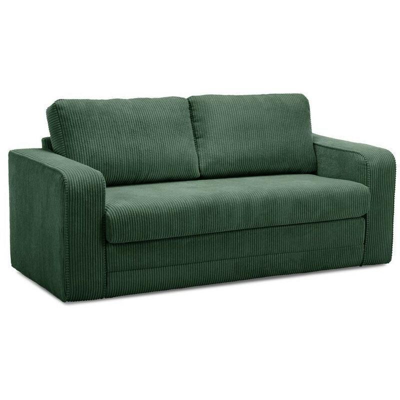 Yeşil Fitilli Kadife Yataklı 2 Kişilik Koltuk - 160x72x79 cm - 153467