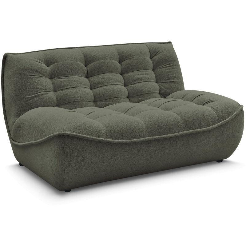 Yeşil Kırçıllı Kumaş Modüler Kolsuz İkili Koltuk - 95x112 cm - 152191