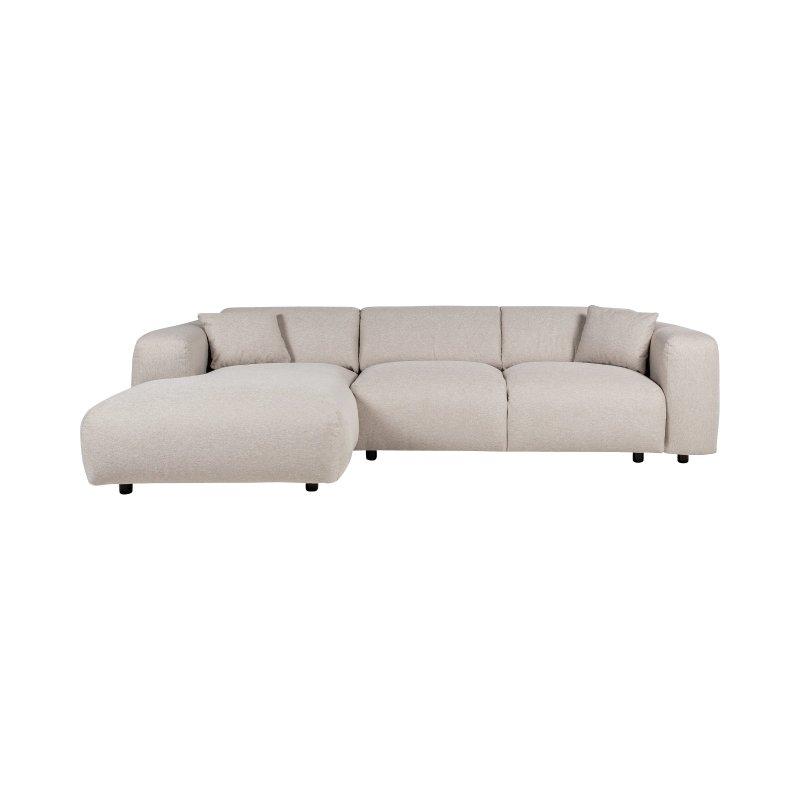 Yeşil Kırçıllı Kumaş Sol Uzanmalı Kırlentli Köşe Koltuk - 280x165 cm - 156040