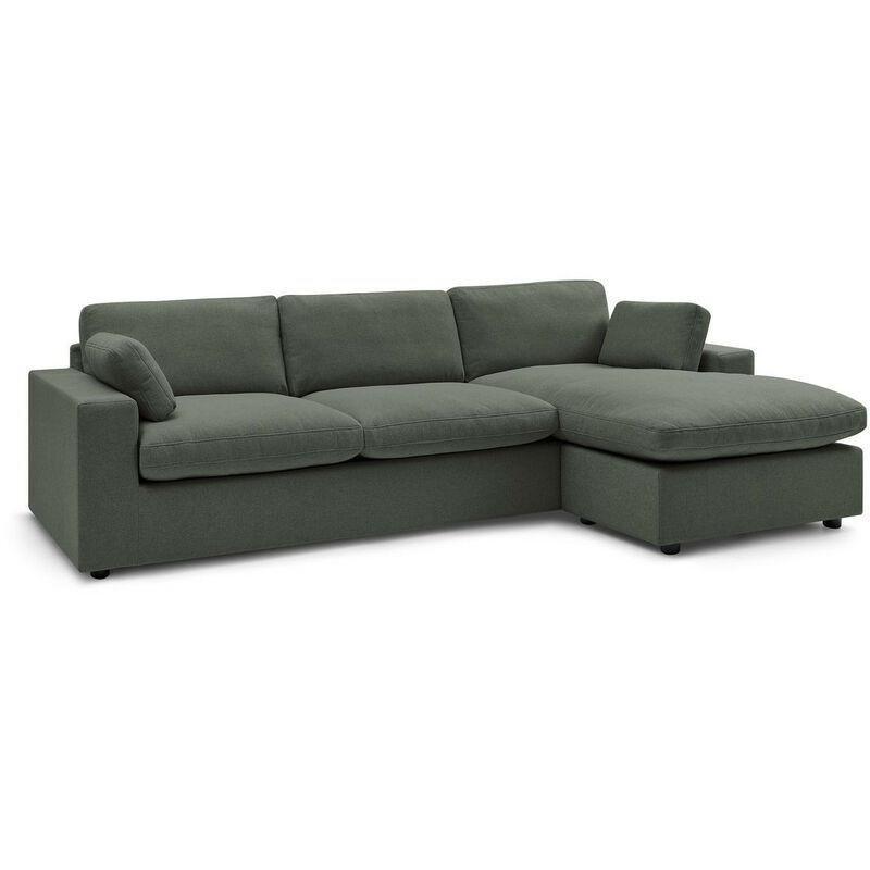Yeşil Kumaş Yönü Değiştirilebilir 4 Kişilik Köşe Koltuk - 280 cm - 152368