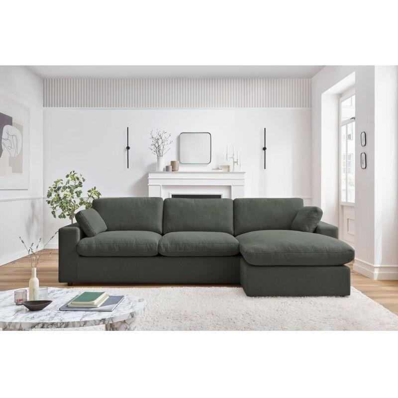 Yeşil Kumaş Yönü Değiştirilebilir 4 Kişilik Köşe Koltuk - 280 cm - 152368
