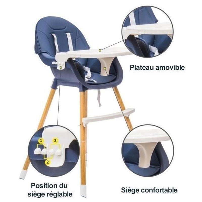 Yüksekliği Ayarlanabilir Çıkarılabilir Tepsili 2'si 1 Arada Dönüştürülebilir Mama Sandalyesi - 92 cm - 162886