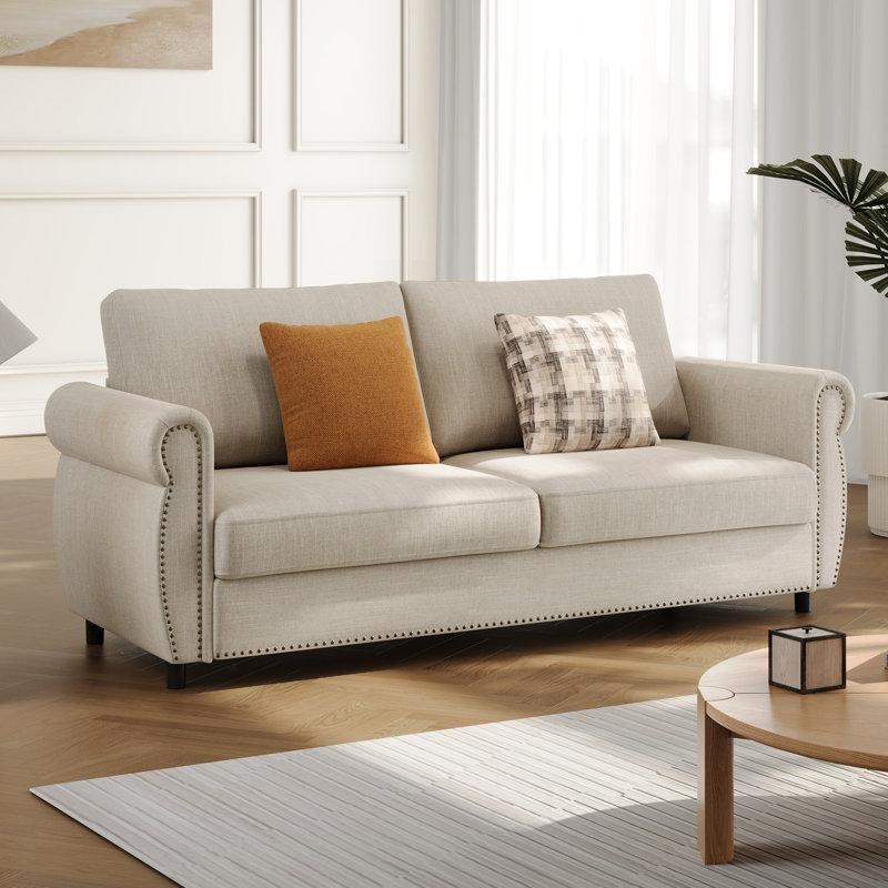 Zımba Detaylı Polyester Kumaş Hafızalı Sünger Yataklı Koltuk - 188x216 cm - 151900