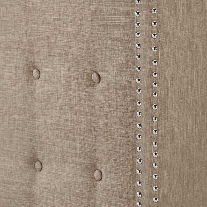 Zımba Şeritli Kapitoneli Keten Kumaş Kulaklı Yatak Başlığı - 212 cm - 144885