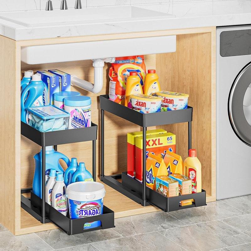 ABS 2li Set 2 Katlı Sürgülü Ayarlanabilir Dolap İçi Raf - 183148