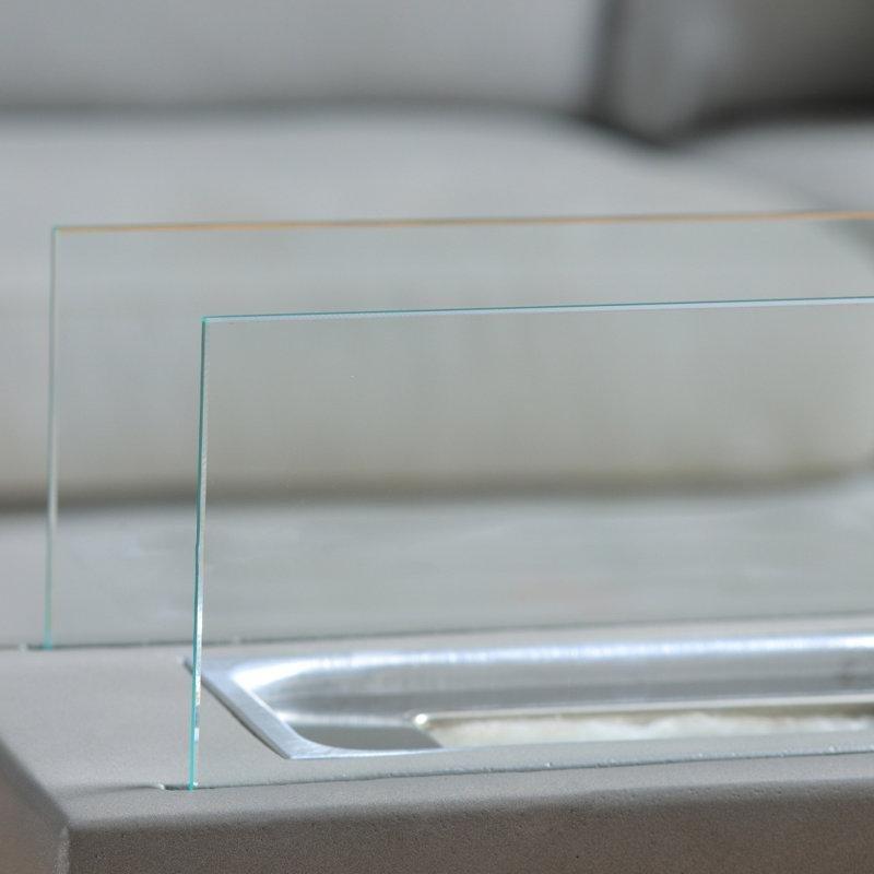 Açık Gri Beton Taşınabilir Masaüstü Bioethanol Şömine - 34 cm - 187962