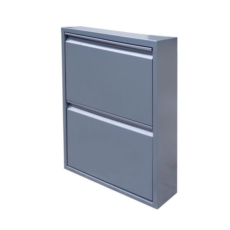 Açık Gri Çelik Duvara Monte Edilebilir Ayakkabılık - 50x70x15 cm - 228868