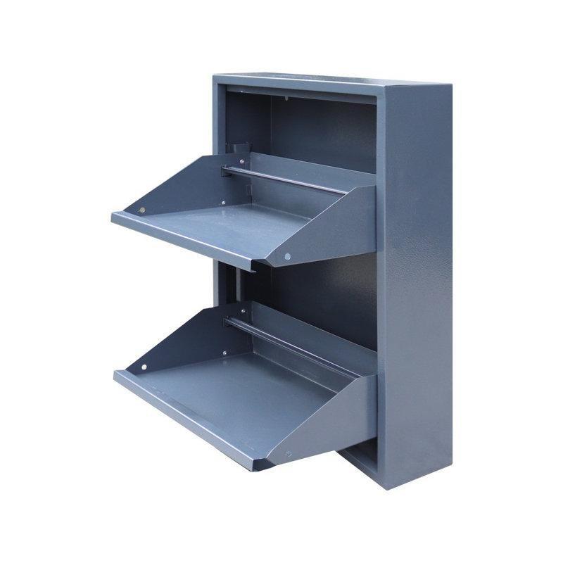 Açık Gri Çelik Duvara Monte Edilebilir Ayakkabılık - 50x70x15 cm - 228868