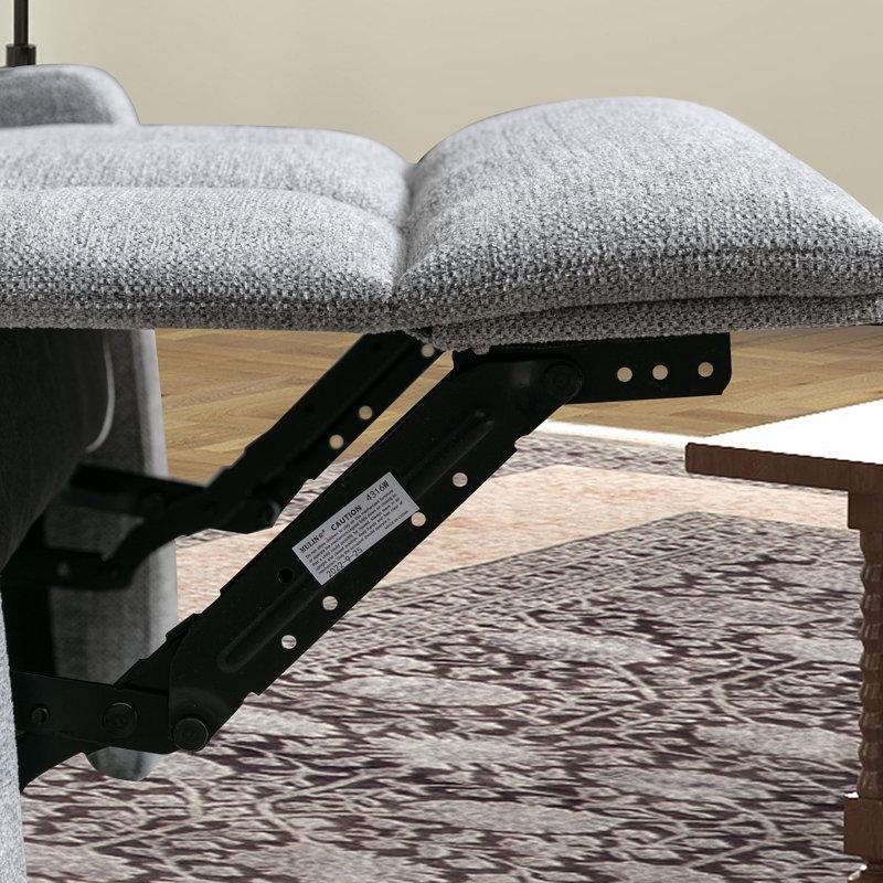 Açık Gri Mikrofiber Bardaklıklı Masajlı Mekanizmalı Koltuk Takımı - 192300