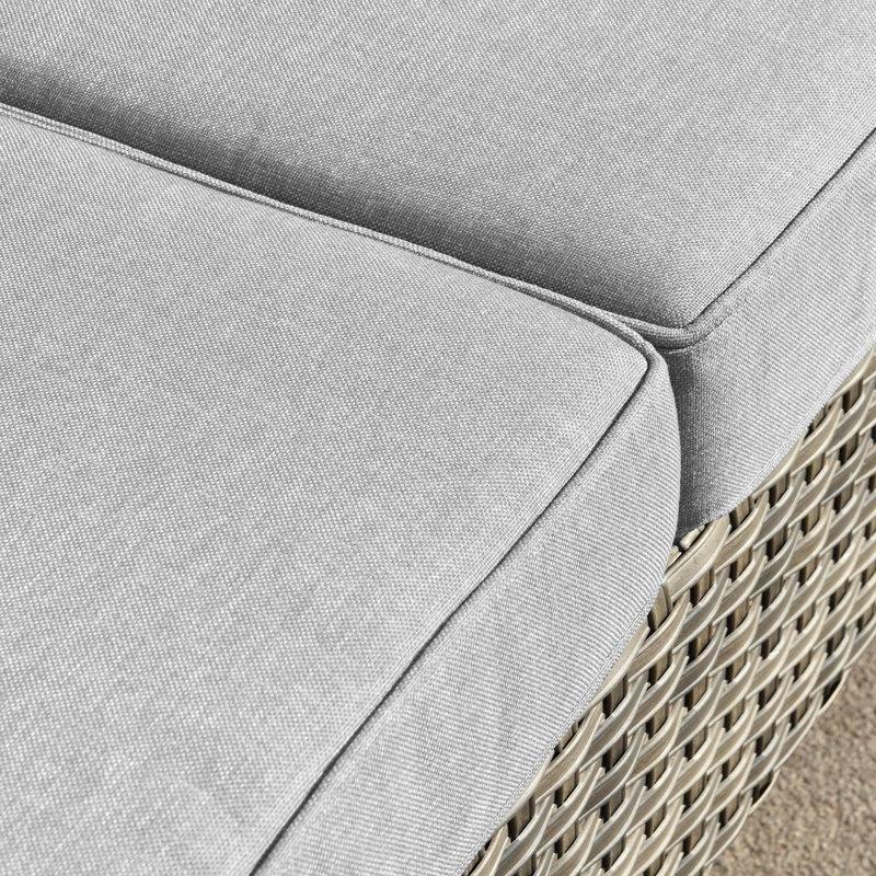 Açık Gri Minderli PE Rattan 5 Kişilik Bahçe Takımı - 209940