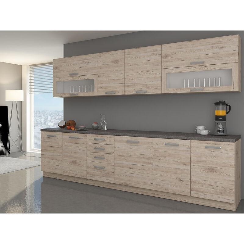 Açık Meşe Laminat Tezgahsız Mutfak Modeli - 260 cm - 186175