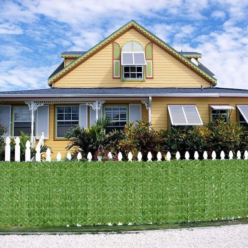 Açık Yeşil Yoğun Yapraklı Genişletilebilir Yapay Sarmaşık Çit - 170775