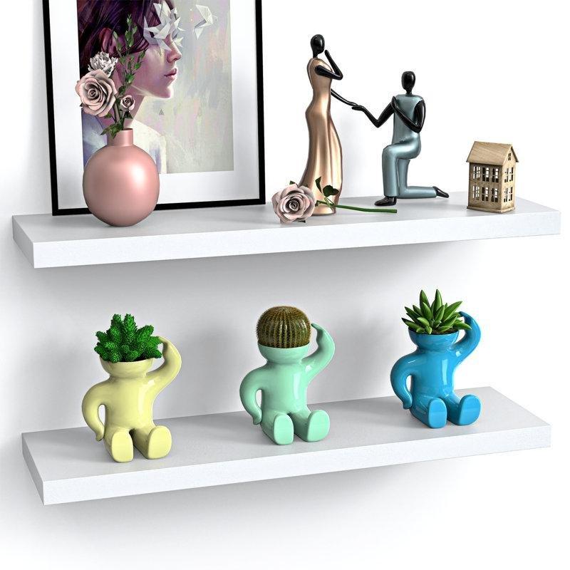 Ahşap 2li Set Uçan Mutfak Rafı - 60 cm - 163852