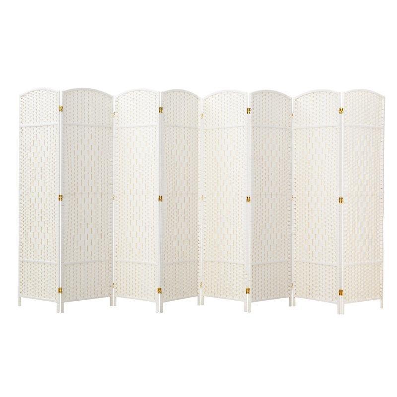 Ahşap 8 Panelli Katlanır Ayaklı Paravan - 176x325 cm - 184619