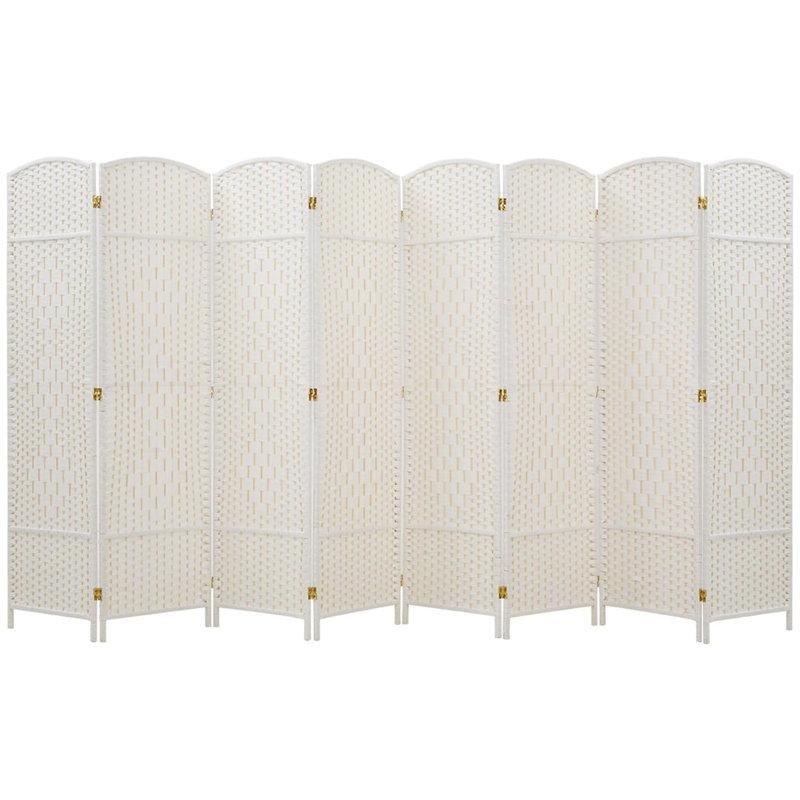 Ahşap 8 Panelli Katlanır Ayaklı Paravan - 176x325 cm - 184619