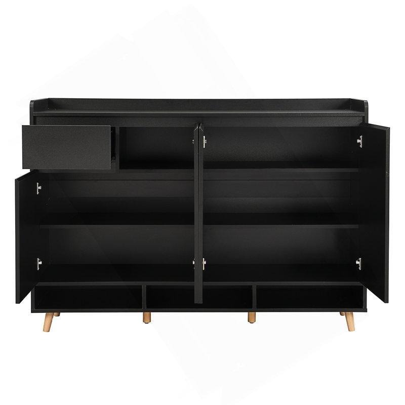 Ahşap Çekmeceli ve Ayarlanabilir Raflı Ayakkabılık Dolap - 140 cm - 227451