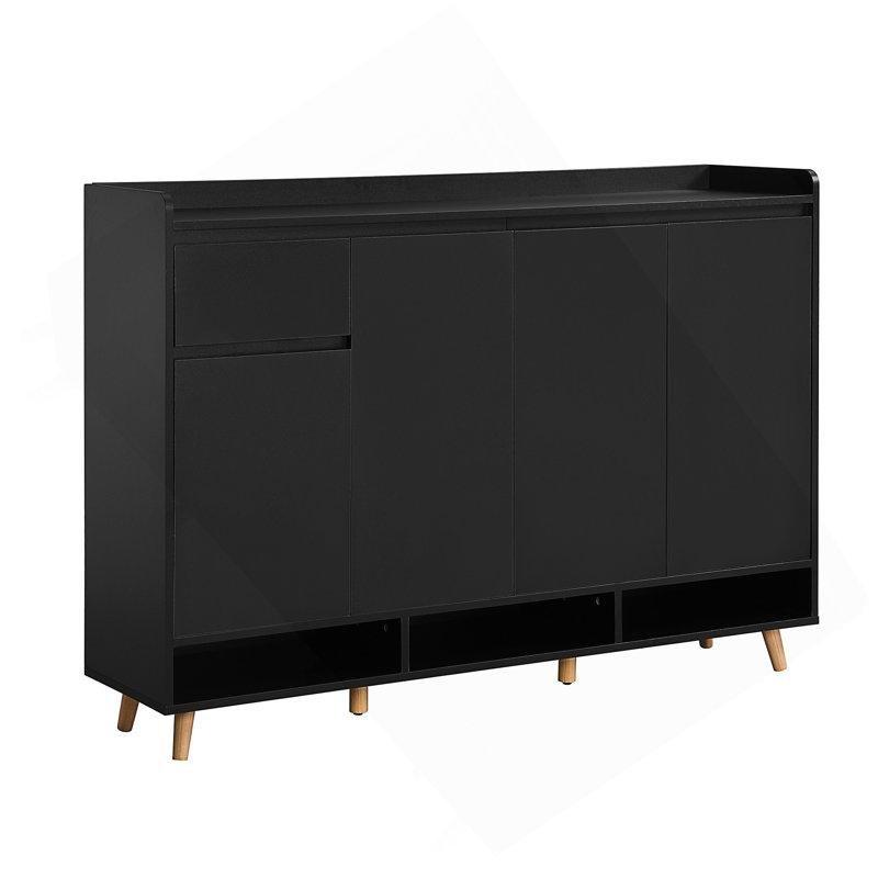 Ahşap Çekmeceli ve Ayarlanabilir Raflı Ayakkabılık Dolap - 140 cm - 227451