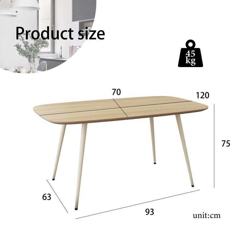 Ahşap Dokulu Modern Bohem Yemek Masası - 236286