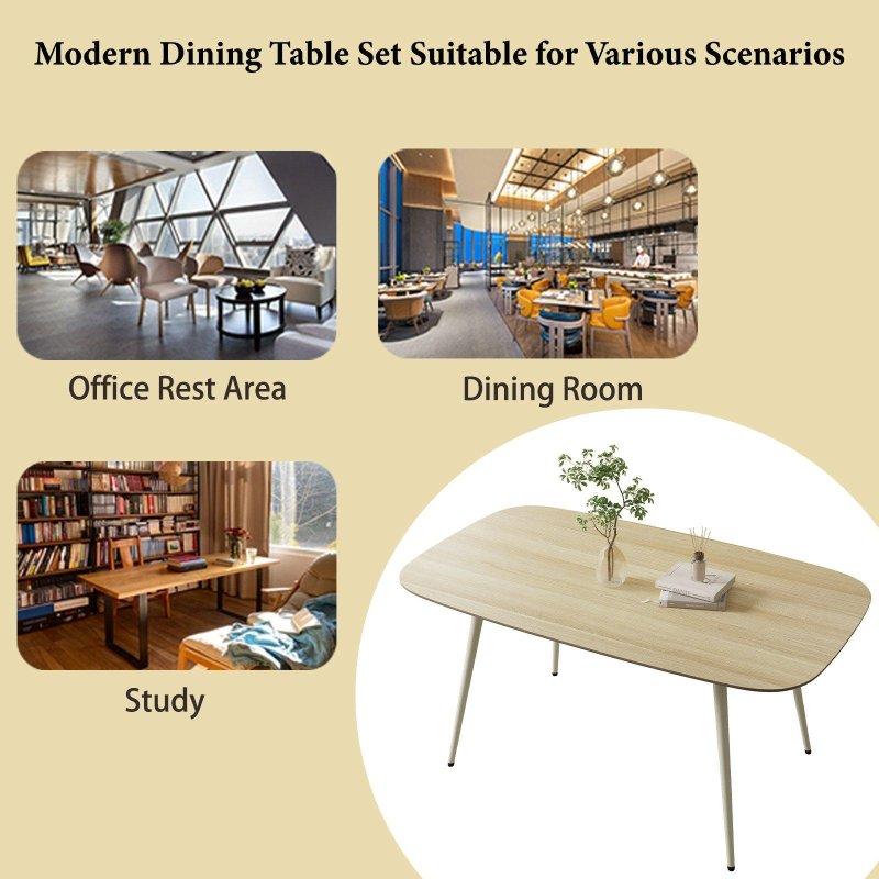 Ahşap Dokulu Modern Bohem Yemek Masası - 236286