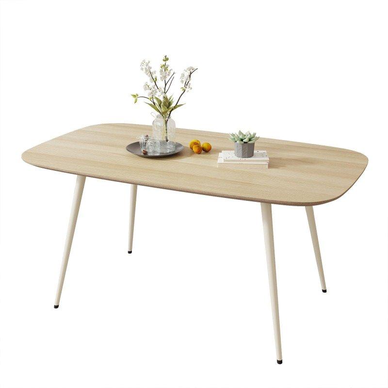 Ahşap Dokulu Modern Bohem Yemek Masası - 236286 Ahşap Dokulu Modern Bohem Yemek Masası - 236286