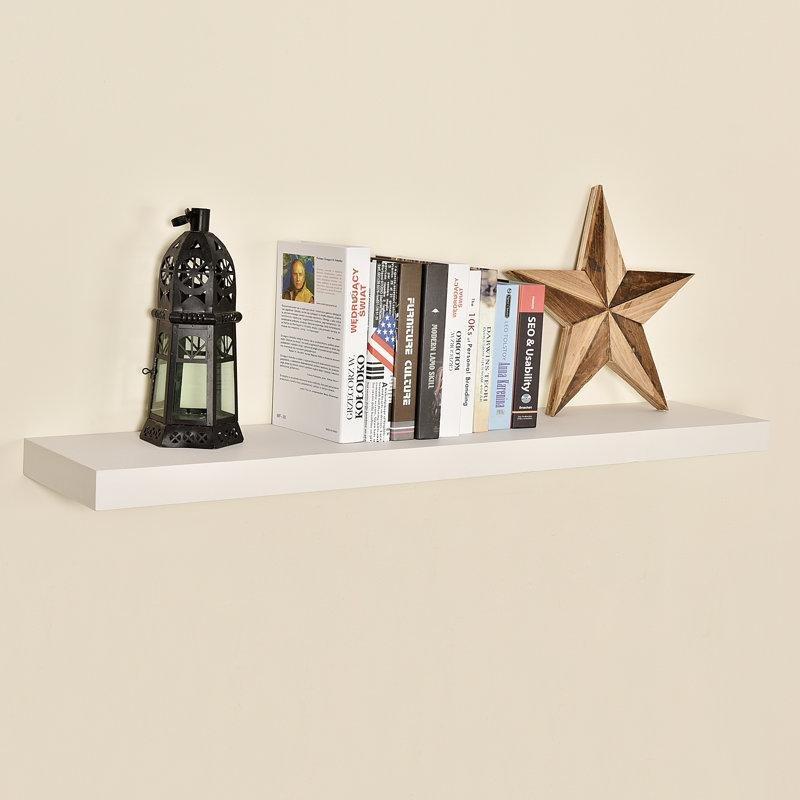 Ahşap Gizli Montajlı Duvar Rafı - 122 cm - 180544